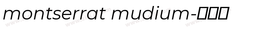 montserrat mudium字体转换